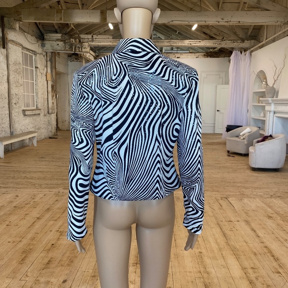 Vintage 1990's "Joseph Ribkoff" Zebra Print Blazer - Picture 8 of 11